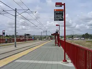 The platforms at Gillespie Field station