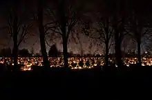 Image 87Lithuanian cemetery at All Souls night (from Culture of Lithuania)