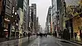 Ginza in the rain