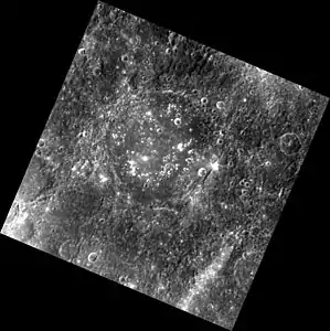 Giotto crater at a high sun angle