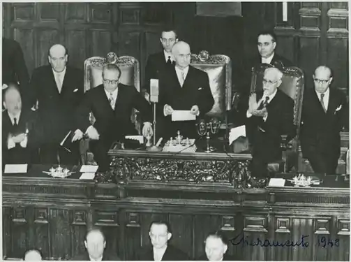 Einaudi during his inaugural address