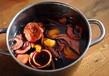 Image 14Mulled wine steeping (Swedish glögg) (from List of cocktails)