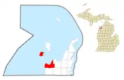 Location within Leelanau County