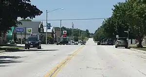 Looking west in downtown Glenbeulah