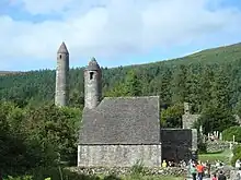 Image 45Kevin's monastery at Glendalough, County Wicklow (from History of Ireland)