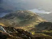 Looking down onto Glenridding Dodd from the summit of Heron Pike