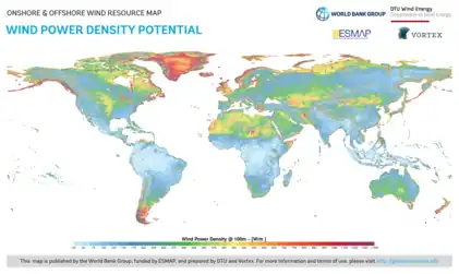 Image 13Global map of wind power density potential (from Wind power)