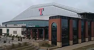 View of a baseball stadium outside