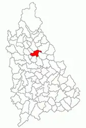 Location in Dâmbovița County