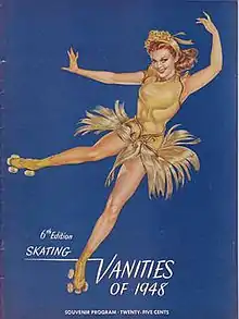 Gloria Nord shown on program cover for the 1948 Skating Vanities