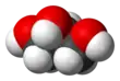 Space-filling model of glycerol