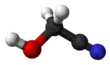 Ball and stick model of glycolonitrile