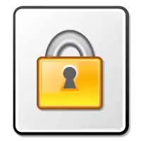 A padlock icon