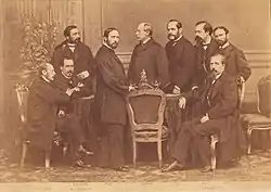 Image 19Members of the provisional government after the 1868 Glorious Revolution, by Jean Laurent. (from History of Spain)