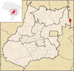 Location of Mambaí in Goiás