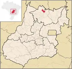 Location in Goiás  state