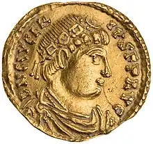 Gold coin which depicts Glycerius