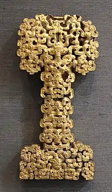 Gold sword hilt, Eastern Zhou, 6-5th century BCE, British Museum