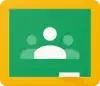 The Google Classroom logo, featuring a green chalkboard with an icon of 3 people on it.