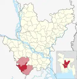 Location of Gopalganj Sadar