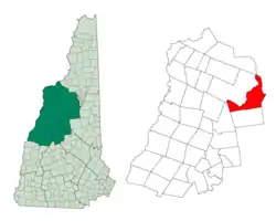 Location in Grafton County, New Hampshire