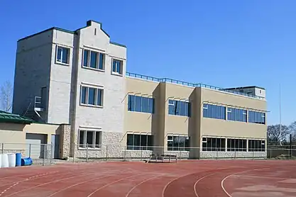 The addition to the Graham Huskies Clubhouse at Griffiths Stadium in Saskatoon, Saskatchewan (addition includes new meeting rooms, a players lounge, and a football team only training facility)