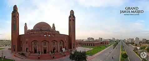 Back view of the Bahria Grand Mosque