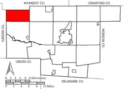 Location of Grand Township in Marion County