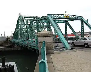 The Grand Street Bridge over the Newtown Creek, as seen from the Brooklyn side