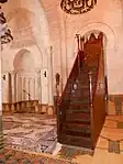 Minbar of the mosque, standing next to the mihrab