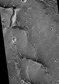 Granicus Vallis Tributary, as seen by HiRISE.