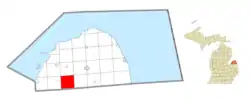 Location within Huron County