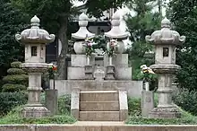 Grave of Katsu Kaishū at Senzoku Pond Public Park, Tokyo, Japan