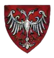 Serbian eagle as seen in a modern stylized coat of arms of the Nemanjić dynasty