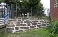 Great Stone Wall, Allegheny Reservoir, located by Cowley Spray Park at the Troy Hill Playground, built 1848, the last remnant of the former Allegheny City Reservoir.