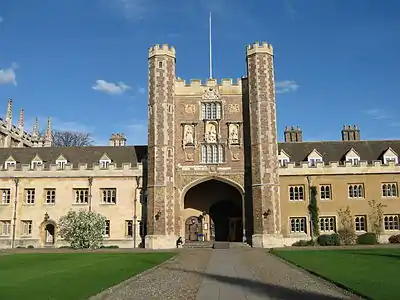 Gate of Trinity Great Court, Cambridge, with a Tudor arch