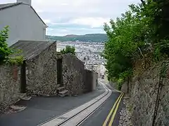 Looking down Old Road and over Llandudno Bay.