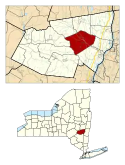 Location in Greene County and the state of New York