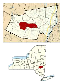 Location in Greene County and the state of New York.