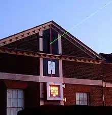 Laser projected from the observatory marking the  Greenwich Prime Meridian line (1999)