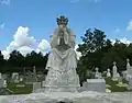 Grief, statue at the Bassfield Catholic Cemetery