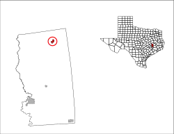 Location of Bedias in Grimes County