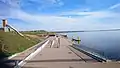 The boardwalk along the water