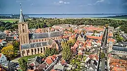 Aerial photography of the historic city of Naarden