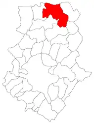 Location in Ilfov County