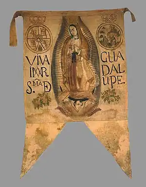 The banner carried by Hidalgo.