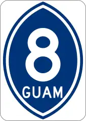 Guam Highway 8 marker