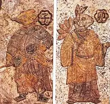 Guardians of day and night, Han Dynasty.