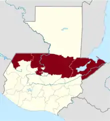 Image 9Location of Franja Transversal del Norte -Northern Transversal Strip- in Guatemala (from History of Guatemala)