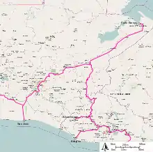 Image 4Map of railway lines in Guatemala and El Salvador, which were owned by the IRCA, the subsidiary of the United Fruit Company that controlled the railroad in both countries, while the only Atlantic port was controlled by the Great White Fleet, also a UFCO's company (from History of Guatemala)